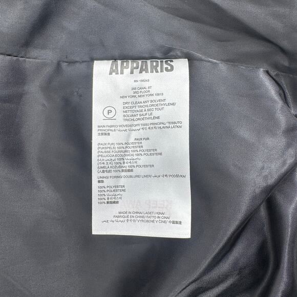 Apparis Chelsea Hooded Faux Fur Coat Womens XS NWT Zip Up Jacket Extra Small - Picture 8 of 10